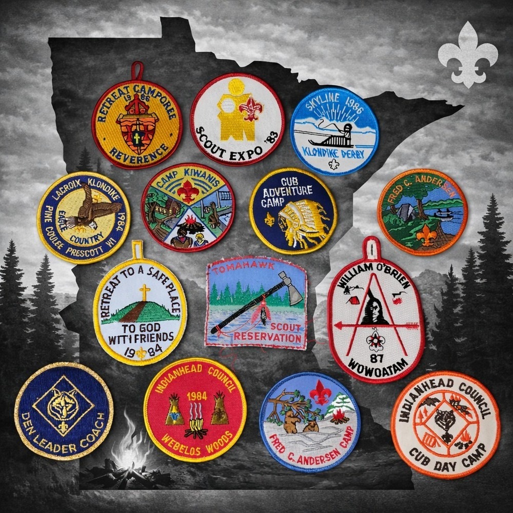 Boy Scouts of America Minnesota Troop Patch Lot of 14 Vintage Camp Council Patch